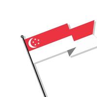 illustration du modèle de drapeau de singapour vecteur