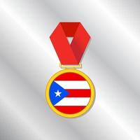 illustration du modèle de drapeau de porto rico vecteur