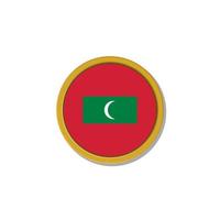 illustration du modèle de drapeau des maldives vecteur