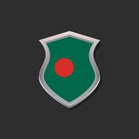 illustration du modèle de drapeau du bangladesh vecteur
