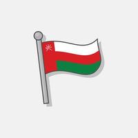 illustration du modèle de drapeau oman vecteur