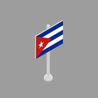 illustration du modèle de drapeau de cuba vecteur