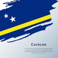 illustration du modèle de drapeau de curaçao vecteur