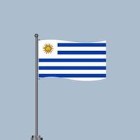 illustration du modèle de drapeau de l'uruguay vecteur