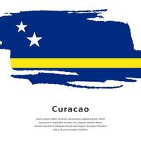 illustration du modèle de drapeau de curaçao vecteur