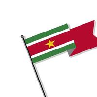 illustration du modèle de drapeau du suriname vecteur