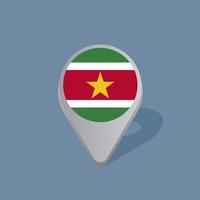 illustration du modèle de drapeau du suriname vecteur