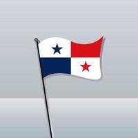 illustration du modèle de drapeau panama vecteur