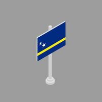 illustration du modèle de drapeau de curaçao vecteur