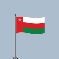 illustration du modèle de drapeau oman vecteur