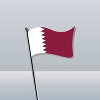 illustration du modèle de drapeau qatar vecteur