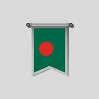 illustration du modèle de drapeau du bangladesh vecteur