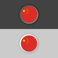 illustration du modèle de drapeau de la chine vecteur