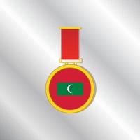 illustration du modèle de drapeau des maldives vecteur