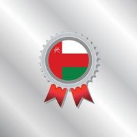 illustration du modèle de drapeau oman vecteur