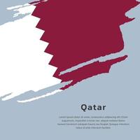 illustration du modèle de drapeau qatar vecteur