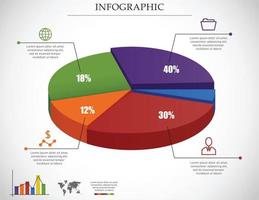 infographie graphique à secteurs pour vos documents, rapports, présentations vecteur