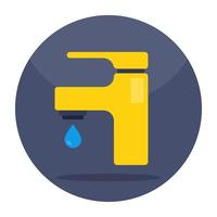 icône de conception parfaite du robinet d'eau vecteur