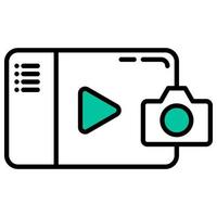 icône appareil photo et lecteur vidéo vecteur