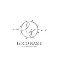 monogramme de beauté initial ls et création de logo élégante, logo manuscrit de la signature initiale, mariage, mode, floral et botanique avec modèle créatif. vecteur