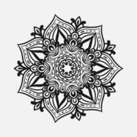 mandala fleur circulaire sur blanc vecteur