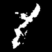 carte de l'île d'okinawa. illustration vectorielle vecteur