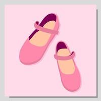 chaussures isolées. illustration de chaussures à la mode. sandales enfants vecteur