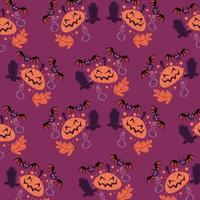 collection de motifs d'halloween minimaux pour fonds d'écran vecteur