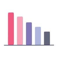 graphique de rapport de statistiques financières icône de conception isolée vecteur