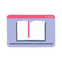 formation en ligne, site de lecture d'ebook, éducation et cours d'apprentissage numérique vecteur