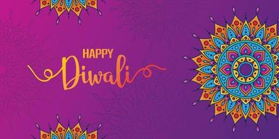 joyeux diwali illustration vectorielle diwali festif et deepawali le festival indien des lumières sur fond de couleur vecteur