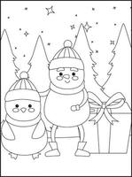 coloriages de noel pour les enfants vecteur