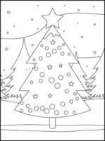 pages de livre de coloriage de noël pour les enfants vecteur