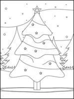 pages de livre de coloriage de noël pour les enfants vecteur