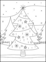 pages de livre de coloriage de noël pour les enfants vecteur