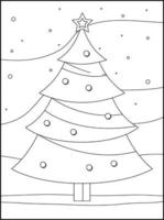 pages de livre de coloriage de noël pour les enfants vecteur