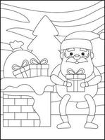 coloriages de noel pour les enfants vecteur