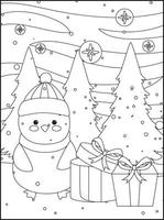 coloriages de noel pour les enfants vecteur