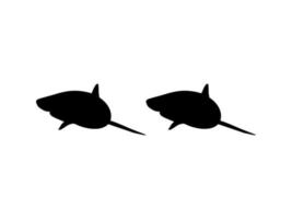 silhouette de requin pour logo, pictogramme, site Web, illustration d'art, infographie ou élément de conception graphique. illustration vectorielle vecteur