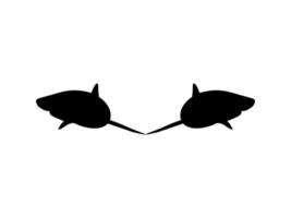 silhouette de requin pour logo, pictogramme, site Web, illustration d'art, infographie ou élément de conception graphique. illustration vectorielle vecteur