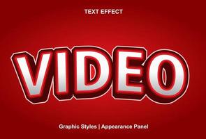 effet de texte vidéo avec style 3d et modifiable vecteur