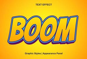 effet de texte boom avec style de texte et modifiable vecteur