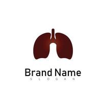 symbole de conception de logo de poumons vecteur