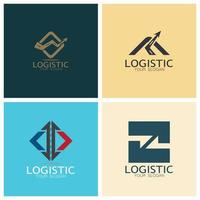 logistique logo icône illustration vecteur conception distribution symbole livraison de marchandises économie finance