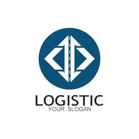 logistique logo icône illustration vecteur conception distribution symbole livraison de marchandises économie finance