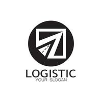 logistique logo icône illustration vecteur conception distribution symbole livraison de marchandises économie finance