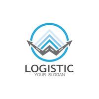 logistique logo icône illustration vecteur conception distribution symbole livraison de marchandises économie finance