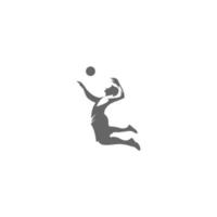 création d'icône logo volley-ball vecteur