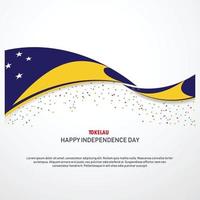 fond de fête de l'indépendance de tokelau vecteur