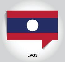 vecteur de conception de drapeaux laos